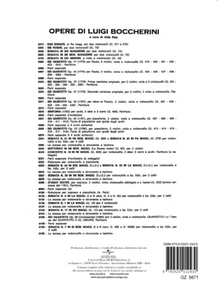 Sei quintetti op. 55 G. 431-436 - BOCCHERINI - Partition